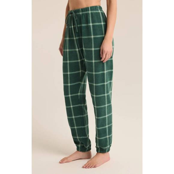 NEW Z SUPPLY plaid jogger pants in noble fir - Picture 3 of 7